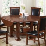 large drop leaf dining table luxurious dining chairs with black leather in seating and back white fury carpet