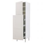 higher white pull-out storage with metal legs