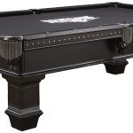 luxurious black pool table in classic gothic style