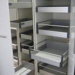 pull-out pantry storage in metal