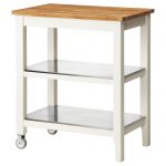 white wooden microwave cart ikea with wooden top and shelf under the table and wheels for kitchen ideas