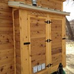 outdoor water heater enclosure and outdoor water heater enclosure plans in wooden material with two doors