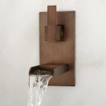 wall mount waterfall faucet for tub with oil rubbed bronze for bathroom ideas installed on wall