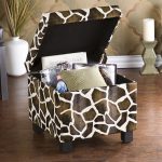 Cool pattern ottoman chair with storage