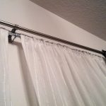 curtain rod white wall ceiling