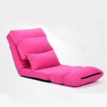 feminine pink ikea futon bed design with folding style in slim mode with pillow