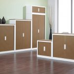 simple classic wooden decorative file cabinets with decorative vases and branch wooden floor