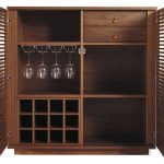 Cabinet system for wine bar consisting of shelves wine glass holders and wine bottle holders