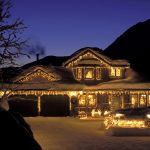 Electrical Lighting For Christmas On House Exterior Outdor And Parks