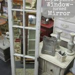 Long And Square Shaped Window Pane Mirror
