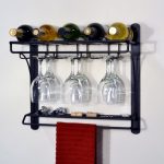 Simple Steel Wall Wine Glass Holder