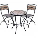 modern ikea bistro set for outdoor use consiting of a round coffee table and two folding chairs