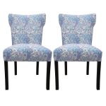 Armless Dining Room Chair With Beautiful Pattern Design