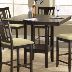 Counter Height Dinette Set With Four Chairs And Small Table With Shelf
