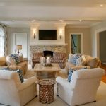 Formal White Living Room Furniture Arrangement