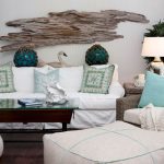 White Slipcovered Sofas With Coastal Theme