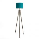 Awesome Turquoise Floor Lamp With Three Bases