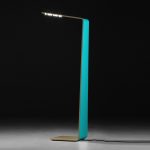 Furturistic Design Of Turquoise Floor Lamp