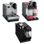 Three Types Of Espresso Machine With Milk Frother And DIfferent Color