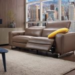 Cool Recliner Sofa With Large Rug And Unique Shape Of Coffee Table For HTL Furniture Reviews
