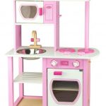 Cute pink and white kids kitchen toy idea