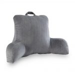 Grey Pillows For Sitting Up In Bed With Large Back And Arms
