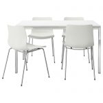 Perfect White High Top Tables Ikea With Four Chairs