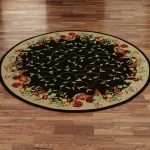 Round Model Of Rooster Kitchen Rugs