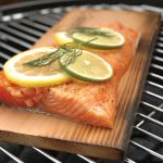 Wooden Cedar Planks For Grilling With Meat And Lemon