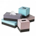 Paper tissue box cover products in different colors