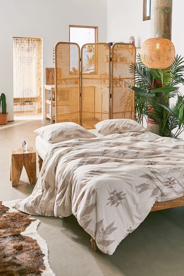 Urban Outfitters' duvet cover with geo print accents