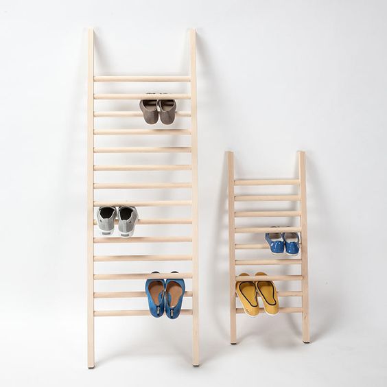 simple wood ladders for shoes