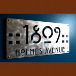 unique plaque home number in stainless steel material
