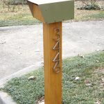 awesome nice adorable cool wonderful elegant simple modern mail box with wooden pillar orignal accent with metal head concept