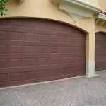 large wood panel for garage door in natural wood color