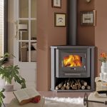 modern corner wood burning stove building with logs under the building smooth white fury carpet low mini settee furniture for reading some wall ornaments