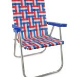 french flag lawn chair idea with baverage armrest and large backrest from flexible material with stainless steel beams for folding