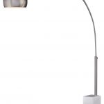 modern stand george kovacs lighting in brushed stainless steel with white marble base finish and metal