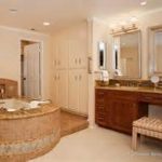 pretty stripped bench feats with deluxe bathtub and contemporary powder room decorates best bathroom remodels