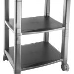 modern gray printer stand from ikea with wheels with triple storage idea in gray tone