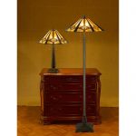 classis modern Mission style floor lamps and table lamps ceramic tile floor antique red closet