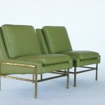 green leather slipper chair decorated with metal leg for traditional living room ideas
