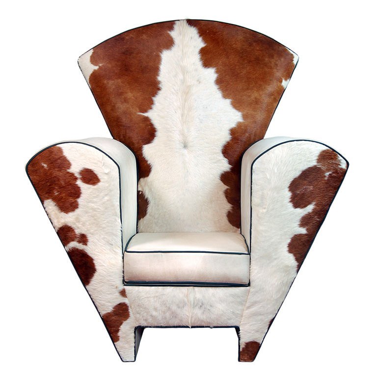 Have a Cow Print Chair for Interior with Sweet Milky