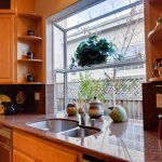 modern kitchen ideas with soplisticated light kitchen ideas with garden windows for kitchens above the sink beautified with greenery and ceramics