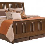 Cherry wood sleigh bed in king size