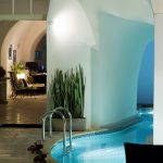 Custome Indoor Swimming Pool With Unique Architecture Of Ceiling