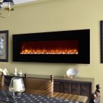 Fireplaces LED Wall Mount Electric Fireplace With Classic Cabinet And Dining Room Table Chair Set Table Cover