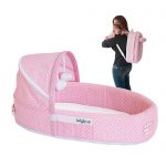 Pink And White Color For Baby Travel Bed