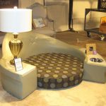 elegant and stylish dog beds with comfy polca dot mattress and lamp aside the bed