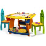 this Grow 'n Up Crayola Wooden Kids' 3 Piece Table & Chair Set.